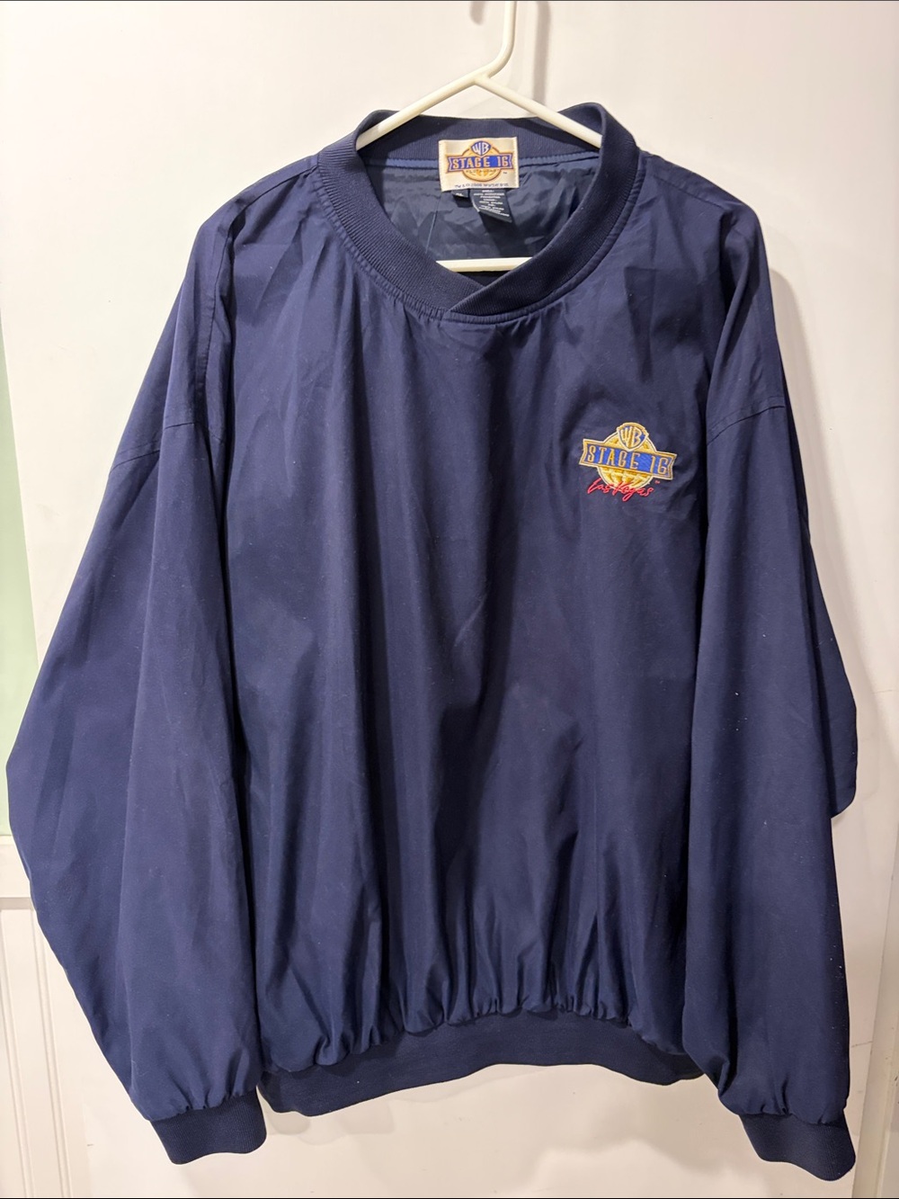 WB Stage 16 Las Vegas men’s XL Navy Crewneck Pullover windbreaker